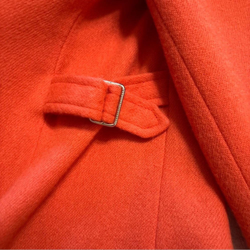 VTG International Scene Orange‎ Wool Blend Pea Coat  Lined Women’s SZ 11/12 - Picture 7 of 15